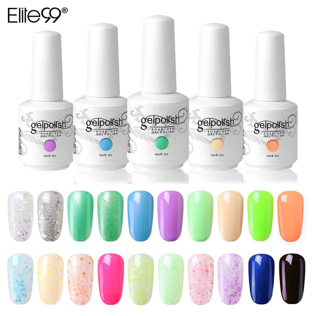 Elite99 15ml UV Gel Nagellack Langlebig Gel Nail art Lack Hybrid Soak Off Gel Lack Glück Nagel farbe Gel Polnischen Gellak