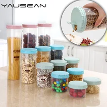 2 шт., удобные крышки, герметичные банки, резервуары для хранения пищевых продуктов, пластиковые ящики для хранения бутылок, кухонные инструменты, баночки для домашней организации