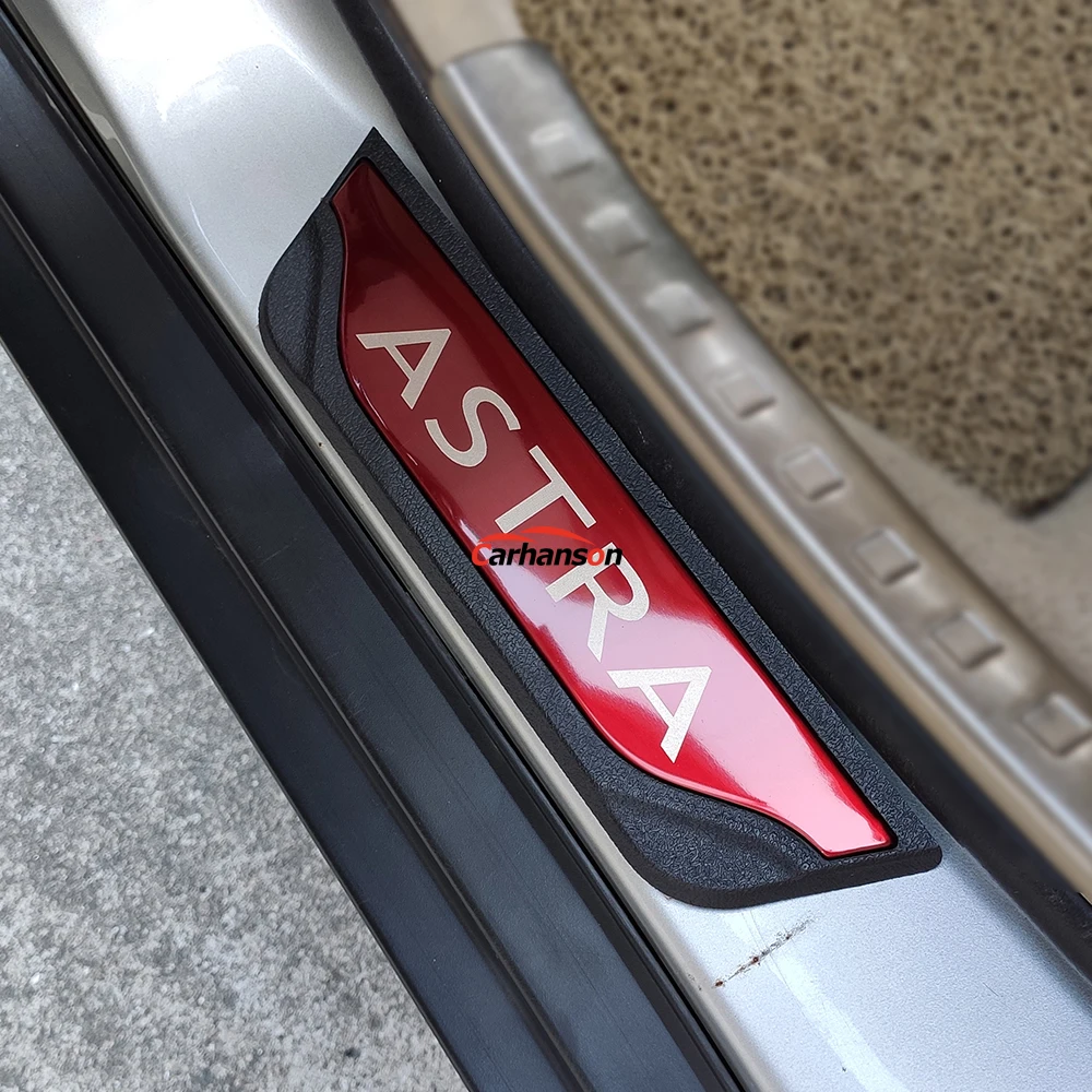 Стильные аксессуары для автомобиля Opel Vauxhall Astra накладки на пороги из нержавеющей стали, защитные наклейки для автомобиля 2010