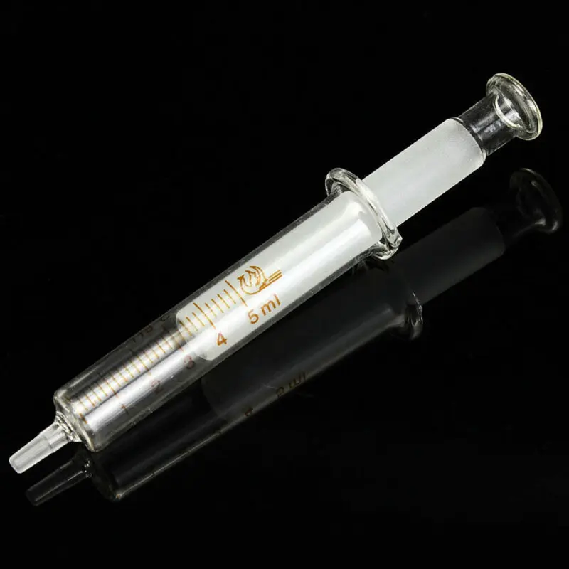 1ml 2ml 5ml 10ml 20ml 30ml 50ml 100ml 120ml Glass Syringe Glass Sample Extractor Reusable Glass Injector Syringe 6
