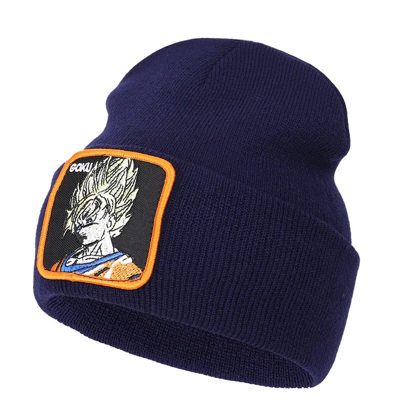 Dragon Ball GOKU Vegeta Beanie, высококачественные хлопковые повседневные шапочки для мужчин и женщин, теплая вязаная зимняя шапка, модная однотонная шапка унисекс