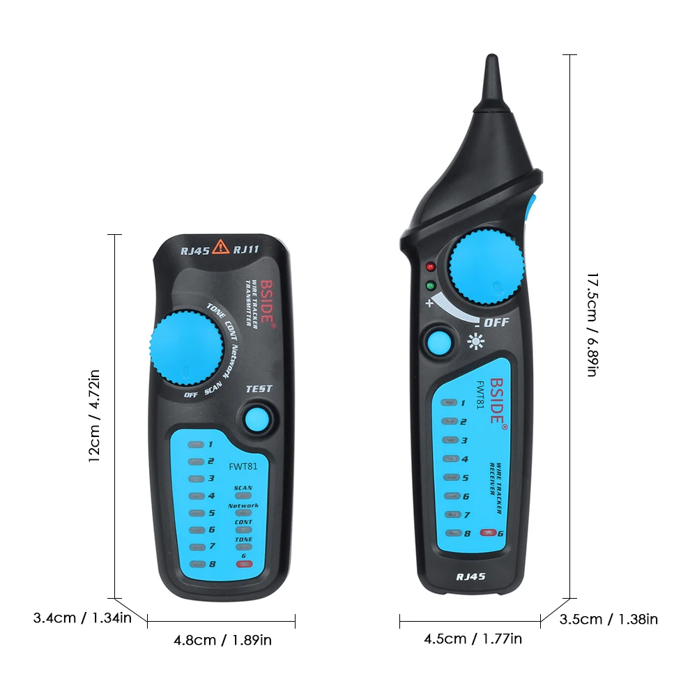 BSIDE LCD Network Cable Tester Wire Tracker RJ11 RJ45 Wire Network Cable Finder