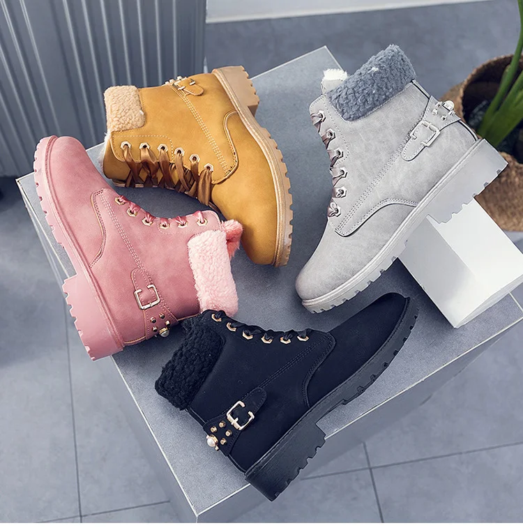 Женские зимние ботинки; женские ботильоны; женские зимние ботинки; женская обувь; сезон осень; женские Ботинки martin на шнуровке