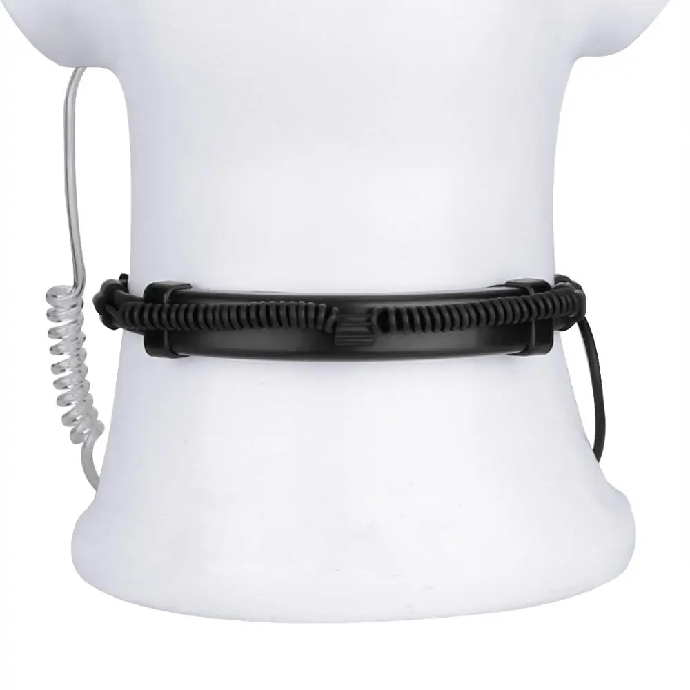 3-1RETEVIS ETK006 Adjustable Tactical Throat Mic With PTT throat microphone Headphones Walkie Talkie For Airsoft Games