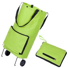 New Folding Einkaufstasche Einkaufen Kaufen Lebensmittel Trolley Tasche auf Rädern Tasche Kaufen Gemüse Einkaufen Organizer Tragbare Tasche