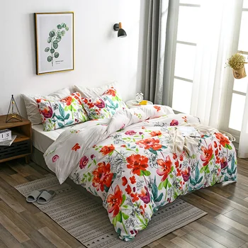 

flower pattern twin /Queen /King duvet cover set Bedclothes Quilt Cover + Pillowcase home comforter bedding set bed cover set
