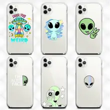 Aesthetics Cute Cartoon Alien Phone Case Transparent Case For Iphone 6 6s 7 8 Plus XR X XS XSmax 11 12 Pro Mini Max