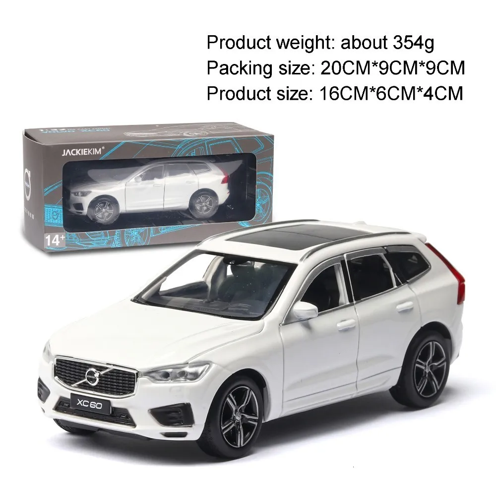1/32 XC60 литые под давлением Легкосплавные Автомобили модель внедорожника Моделирование игрушки металлический корпус внедорожник с музыкальным звуком светильник для мальчика на день рождения - Цвет: white with box
