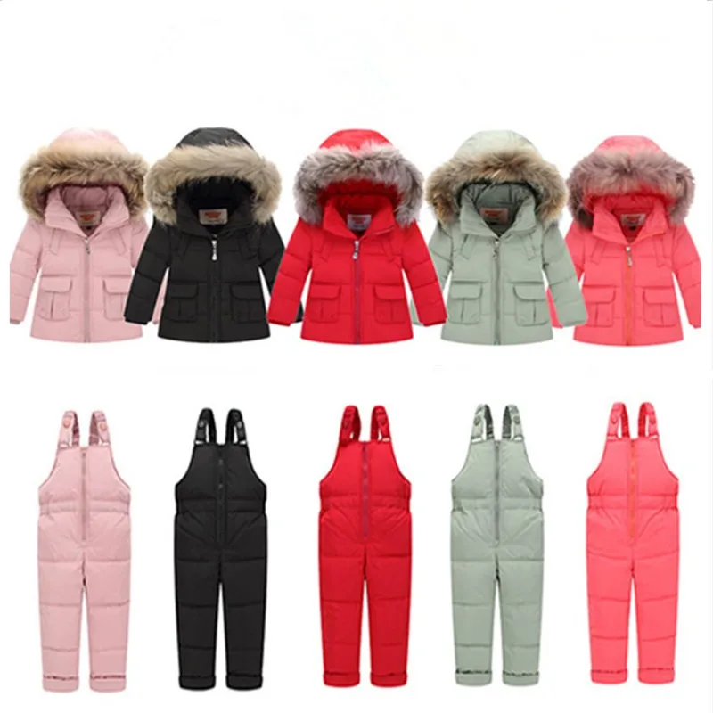 2019 Russische Winter Kinderen Kleding Sets Meisjes Dikker Parka Donsjack Baby Jongen Snowsuit Kid Jas Kleding 1 2 3 jaar Pak 2019 Russische Winter Kinderen Kleding Sets Meisjes Dikker Parka Donsjack Baby Jongen Snowsuit Kid Jas Kleding 1 2 3 jaar Pak
