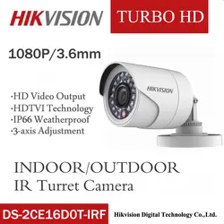 DS-2CE16D0T-IRF Hikvision английская 2MP HD1080P пуля ИК Камера 20 м ИК расстояние IP66 всепогодный CCTV безопасности Камера