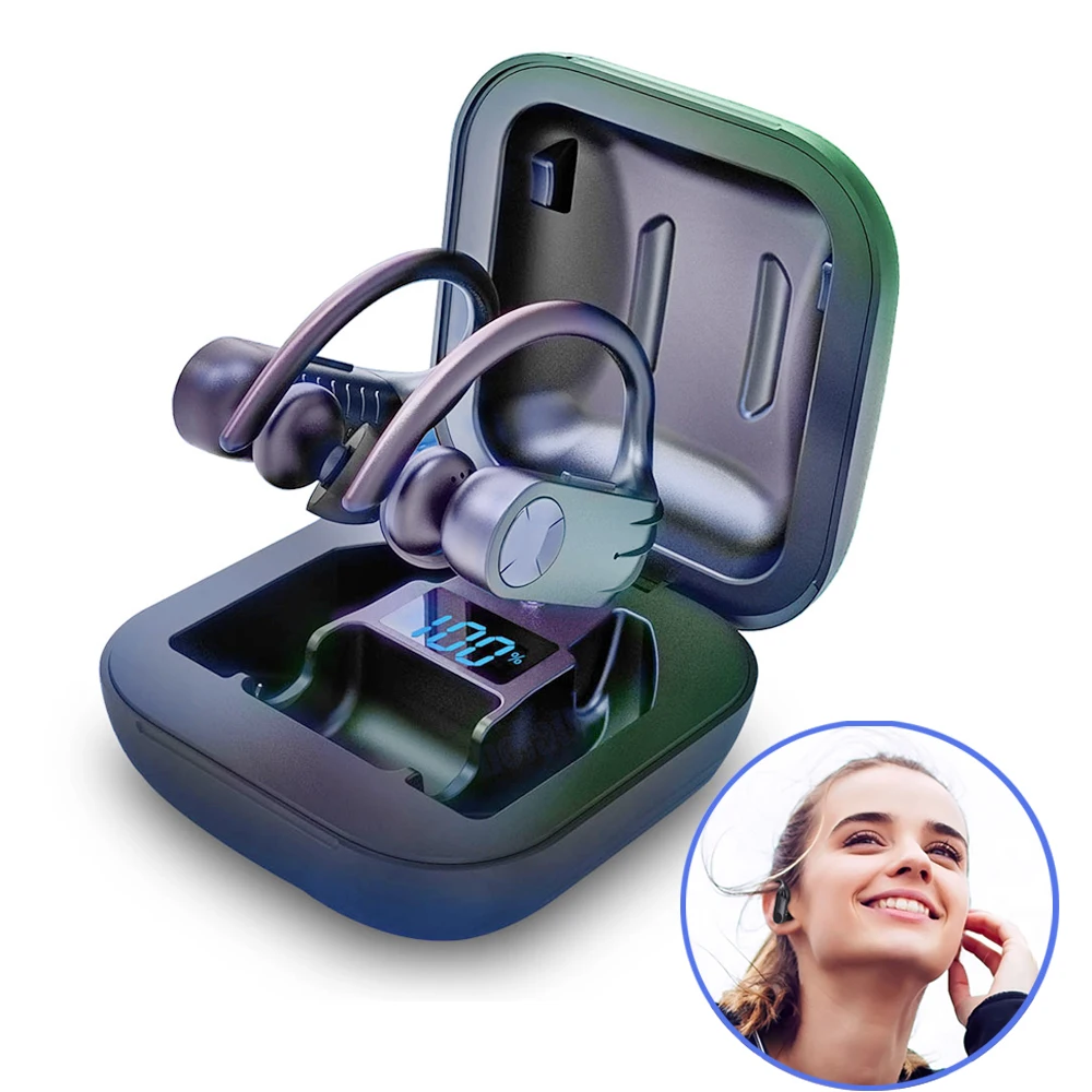 

B1 TWS Led Display wireless earphones Bluetooth 5.0 headphones Stereo Waterproof Earbuds noise business headset With Microphone