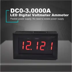 DC 0-100V 0-100A красные, синие двойной светодиодный 5-бит цифровой вольтметр Амперметр Напряжение + шунта двойной Дисплей цифровой заголовка