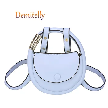 

Fashion Mini Round Women's Handbags New Exquisite Hardware One Shoulder Messenger Bag Personalized Ladies Tote Bag Purse Clutch