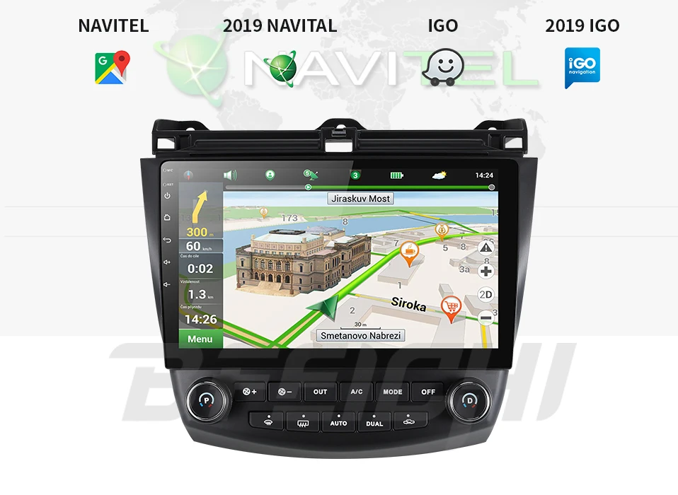 Sale android 9.0 car dvd gps player for honda Honda Accord 7 2003-2007 with radio gps navigation support mirror link steering wheel 4