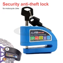 Мотоциклетный велосипедный замок водонепроницаемый электромобиль сигнализация замок безопасности Противоугонный блокировочный диск тормозной замок с сумкой напоминание веревка