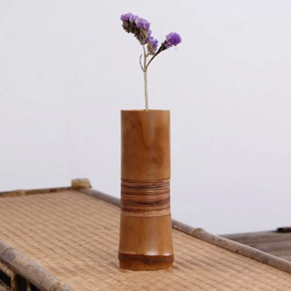 Бутылки Свадебные ретро украшения дома подарок настольные горшки украшения бамбуковые гостиная дома Съемная ваза для цветов ручной работы ремесла