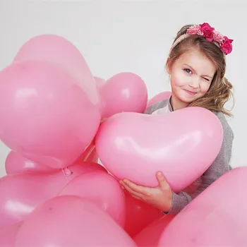 

10Pcs Red Pink Balloons 10Inch Love Heart Latex Helium Balloon Wedding Valentines Day Birthday Marriage Party Inflatable Balloon