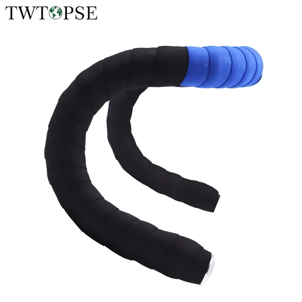 

TWTOPSE 2 Colors Bike Bar Tape EVA Road Bicycle Handlebar Tape Fixed Gear Double Colors Soft Anti-Slip Bar Tape Wraps Straps