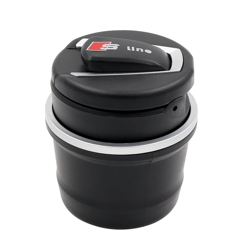 

1 pcs Car LED lamp car ashtray box storage box for Audi a3 a4 a5 a6 s4 s5 s6 s7 q3 q5 q7 c5 c6 b6 b7 b8 8p 8v TT Car Accessories
