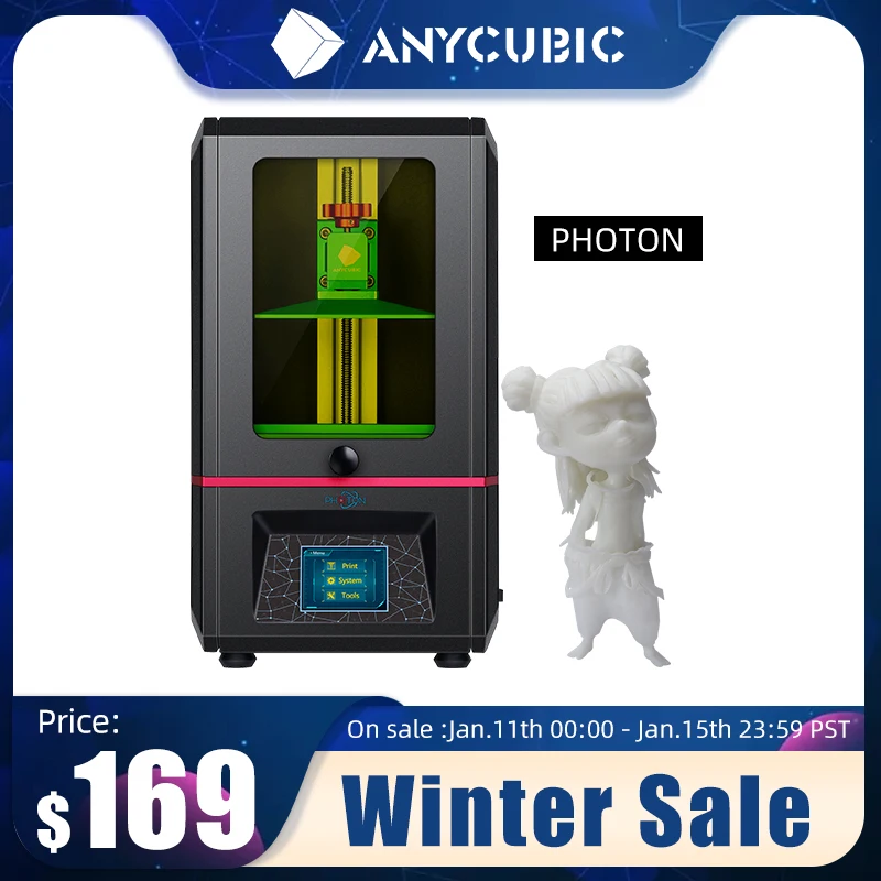 ANYCUBIC Фотон 3d принтер 405nm Смола SLA UV LED цветной TFT экран настольный комплект Drucker