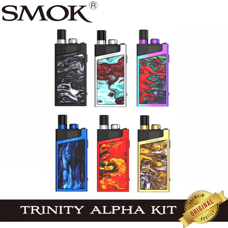 Электронная сигарета SMOK Trinity Alpha Pod Kit картридж 2 8 мл с аккумулятором 1000 мАч