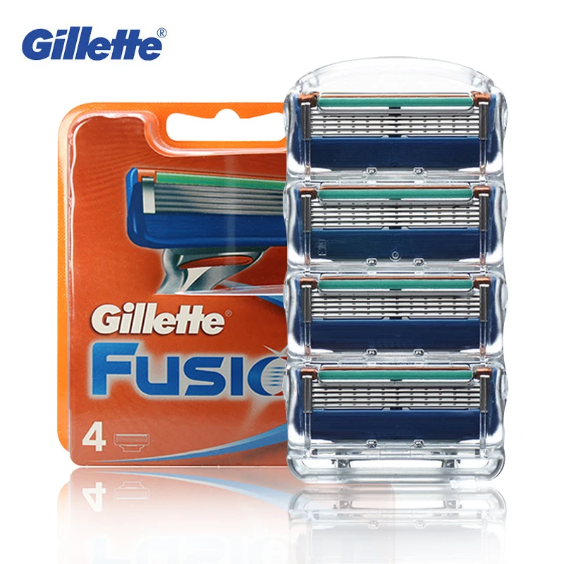 Gillette Fusion бритвенные лезвия для мужчин гладкое бритье бритья бороды 4 лезвия|razor