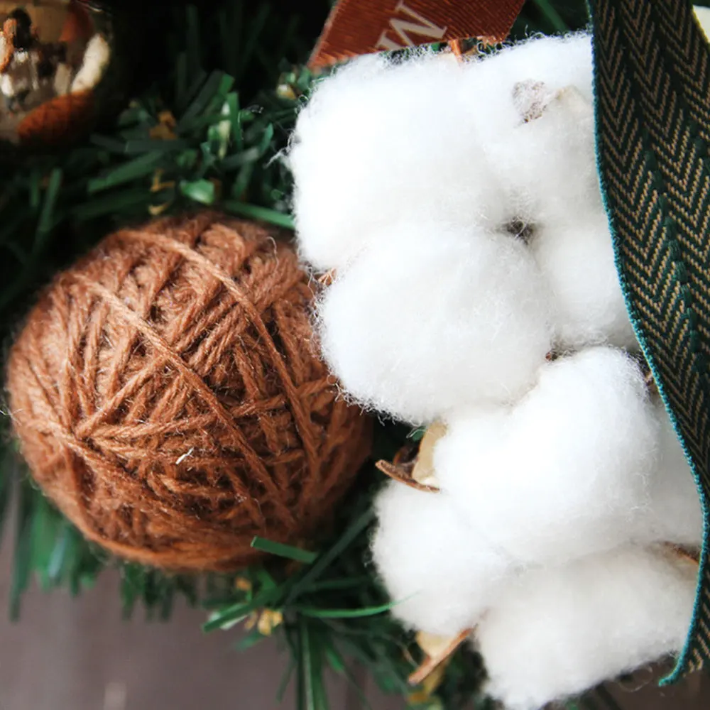 1Pc Christmas Ornament Pinecone Cotton Wreath Emulational Garland for Home | Дом и сад