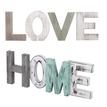 

Home Sign Decor Love Sign Decorative Wood Word Signs Decor Rustic Wooden Letters Signs for Seasonal Holiday Table Decor Centerpi