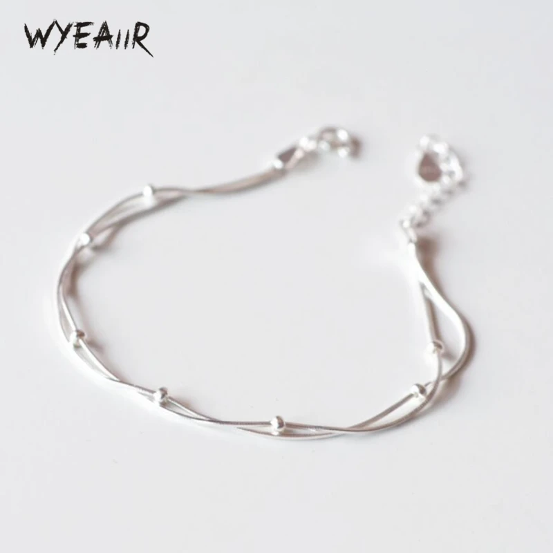 WYEAIIR модный простой двухслойный милый темпераментный женский браслет из