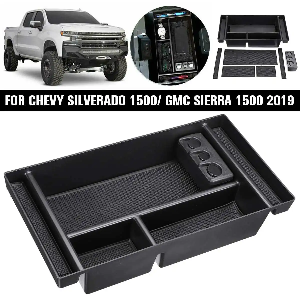 Консоль для Chevy Silverado 1500 для GMC Sierra 1500 подлокотник коробка для хранения консоль Органайзер укладка