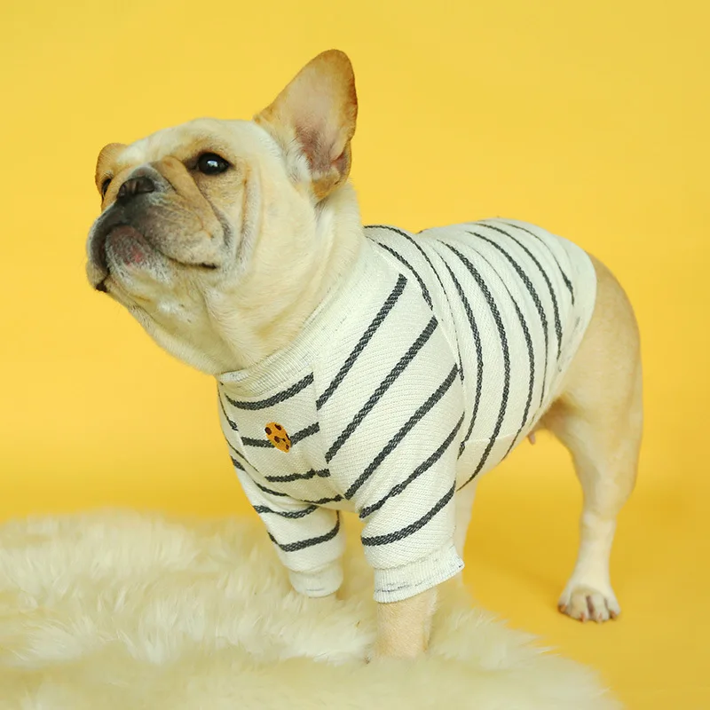French Bulldog Dog Clothes Spring Autumn Pug Clothing Poodle Schnauzer Welsh Corgi Outfit Hoodies Costumes T-shirt Dropship | Дом и сад