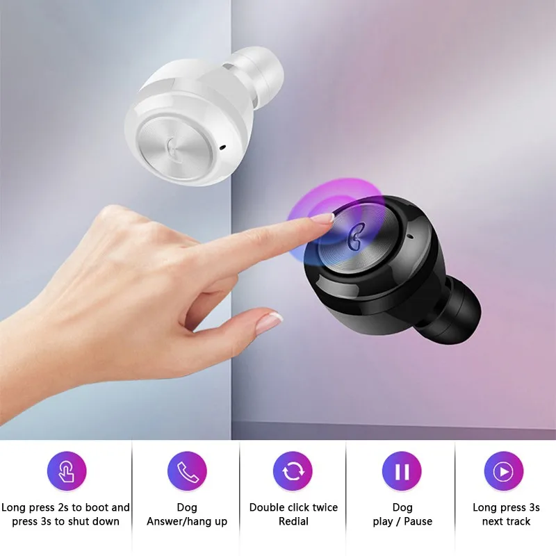 TWS A6 Bluetooth 5,0 настоящие беспроводные bluetooth-наушники-вкладыши активная шумоподавление