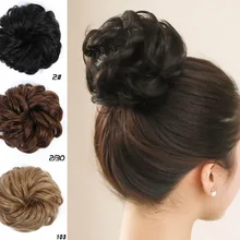 Allaosify синтетические высокотемпературные волокна шиньон для женщин кудрявые шиньон волосы на заколках шиньон для наращивания булочка для невест 9 цветов