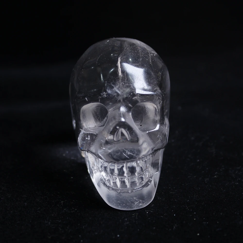 200 г натуральный прозрачный кристалл кварца Череп Призрак ручной резной кристалл подарок на Хэллоуин фестиваль кристалл ремесло для украшения