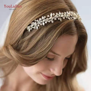 

YouLaPan HP266 Wedding headpiece rhinestone crystal silver headpiece bridal headbands for women rhinestone wedding tiara