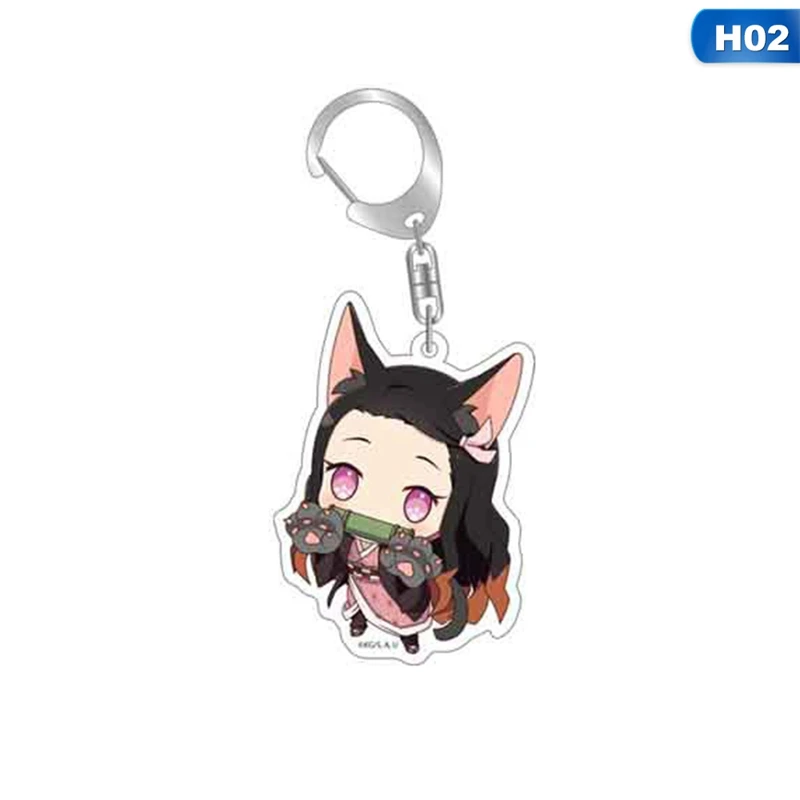 Аниме Demon Slayer Kimetsu No Yaiba аксессуары для косплея Hashibira Inosuke акриловое подвесное ожерелье брелок для ключей с игрушкой подарки