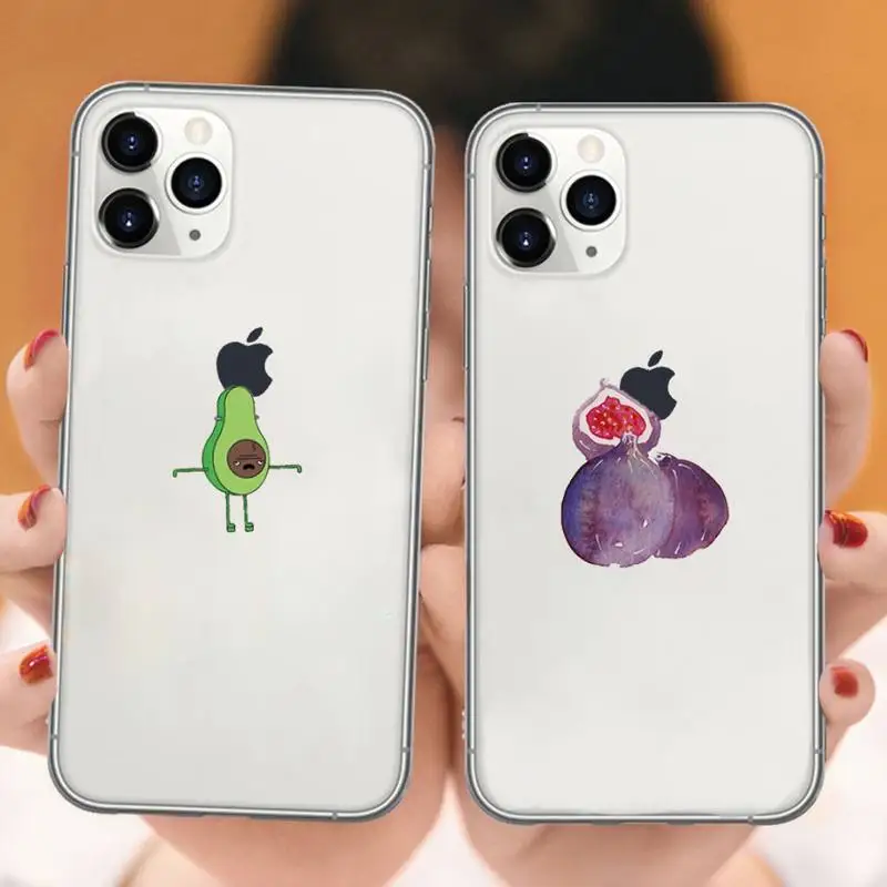 

Cartoon fruit Simplicity aesthetics Phone Case Transparent soft For iphone 5 5s 5c se 6 6s 7 8 11 12 plus mini x xs xr pro max