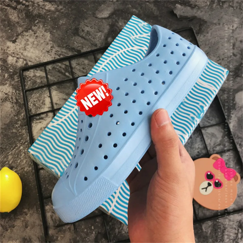 All-Green Новинка года; детская обувь из прозрачного пластика; обувь из Крока; Scarpe; детские ботинки для сада; пляжные сабо из ПВХ - Цвет: All-Green