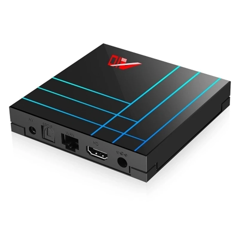 A10 Smart Android 9.0 Tv Box Rk3318 Quad Core 64 Bit 4Gb/32Gb Uhd 4K Vp9 H.265/H.264(Eu Plug