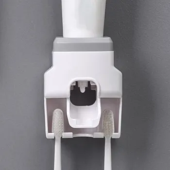 

Automatic Toothpaste Dispenser Wall Mount Toothbrush Holder Lazy Toothpaste Squeezer For Toilet Home Bathroom Accessories Set