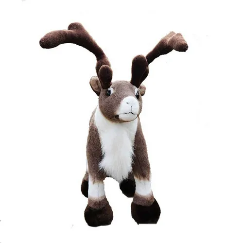 Fancytrader 18'' Simulation Reindeer Plush Toy Soft Stuffed Sika Deer Doll Wapiti Moose Elk Toy Christmas Gift Home Deco 45cm (1)