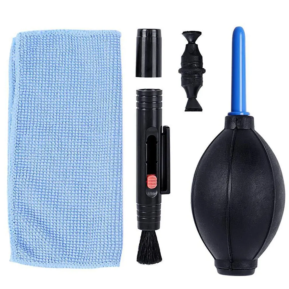 H271ecfc07f1a4853bcee80c1a25cd6cdD 3IN1 Camera Cleaning Kit Suit Dust Cleaner Brush Air Blower Wipes Clean Cloth kit for Gopro for Canon for Nikon Camcorder VCR