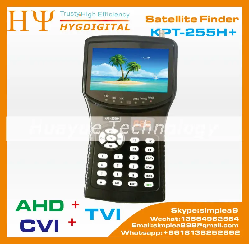 [Подлинный] kpt 255h плюс 255 + sat finder hd Тест cctv камера ЖК подсветка Кнопка 4 3 дюйма DVB S/S2