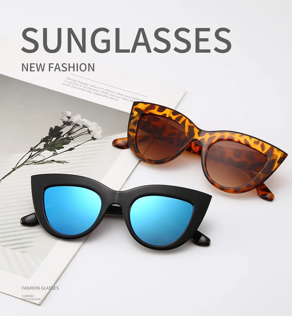 Солнцезащитные очки женские Винтажные Солнцезащитные очки женские солнцезащитные очки кошачий глаз Ретро брендовые дизайнерские солнцезащитные очки женские розовые зеркальные очки размера плюс