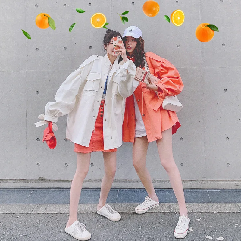 

Casual Workwear Coat Student 2019 Spring And Autumn New Style Korean-style Loose-Fit Hipster MORI Series Long Sleeve Jacket