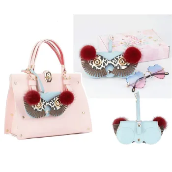 

PU Leather Eyewear Case 2019 New Fashion Glasses Case Cartoon Women Portable Sun Eye Glasses Box Sunglasses Cute Protection Bags