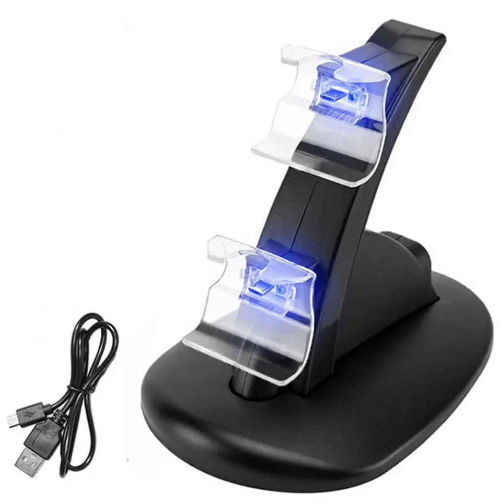 Контроллер Зарядное устройство Док-станция светодиодный двойной USB PS4 Подставка для зарядки Колыбель для sony Playstation 4 PS4/PS4 Pro/PS4 тонкий контроллер