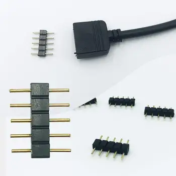 

2 Pcs LED Strip Connector Splitter Cable 5 pin 1 to 2 Female Strip Connector 2 Way Splitter Y Splitter Extension Cable JK401