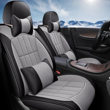 

Eco-leather auto seats covers PU Leather flax fiber Car Seat Covers for Nissan dualis x trail murano pathfinder note