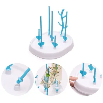 

2019 Tree Branch Shape Baby Bottle Drying Rack Detachable Infants Bottles Drain Racks Maternal and Child Supplies
